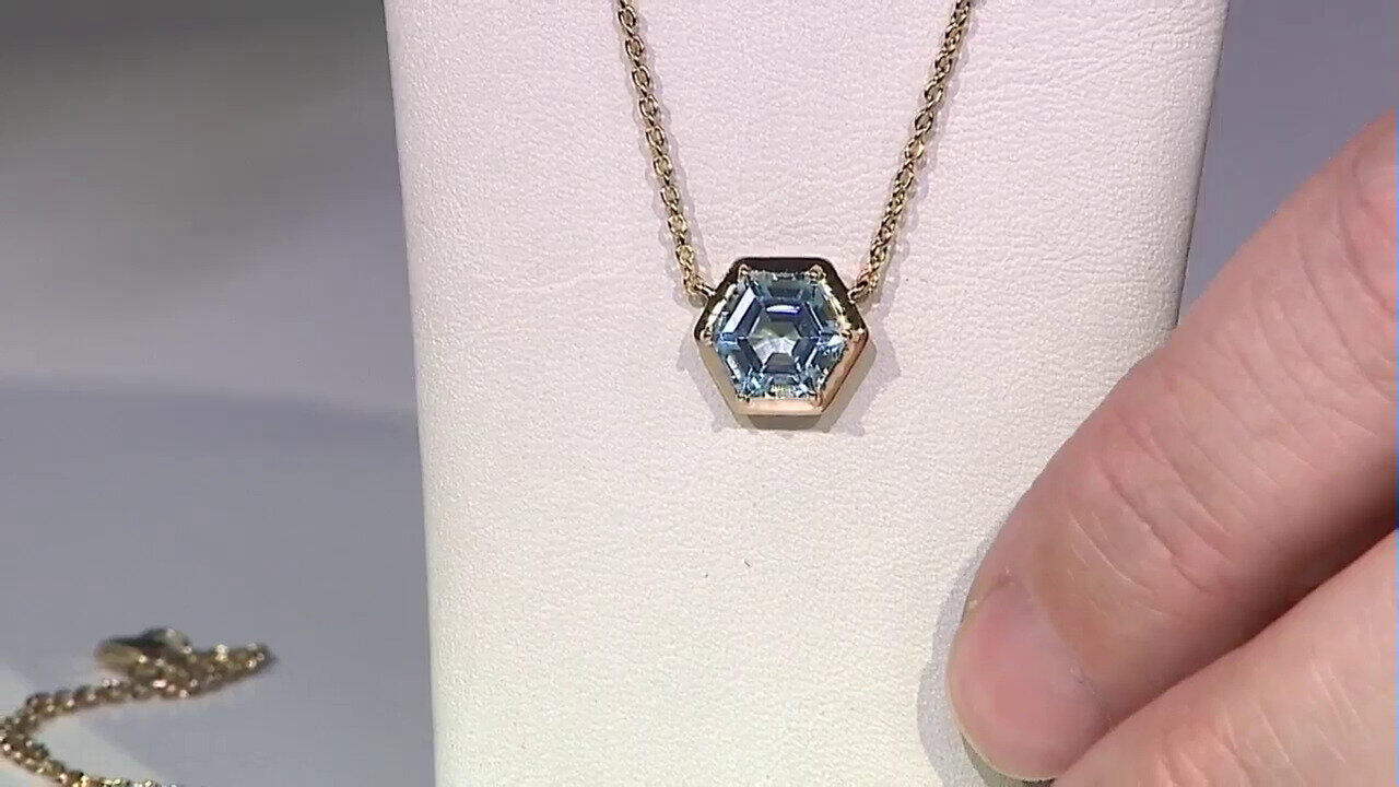 Video Collier en argent et Topaze bleu ciel