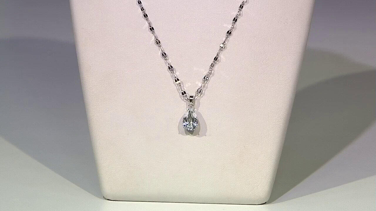 Video Collana in argento con Topazio Bianco