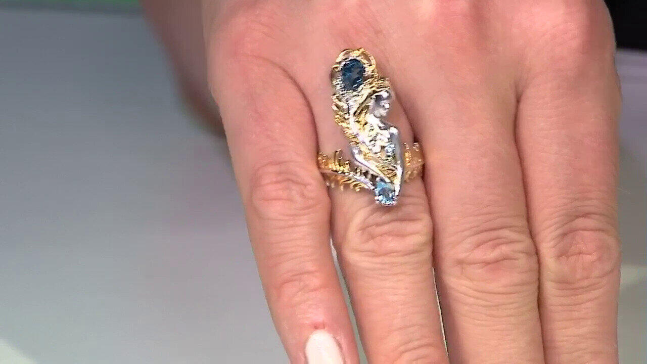 Video Bague en argent et Topaze bleu de Londres (Gems en Vogue)