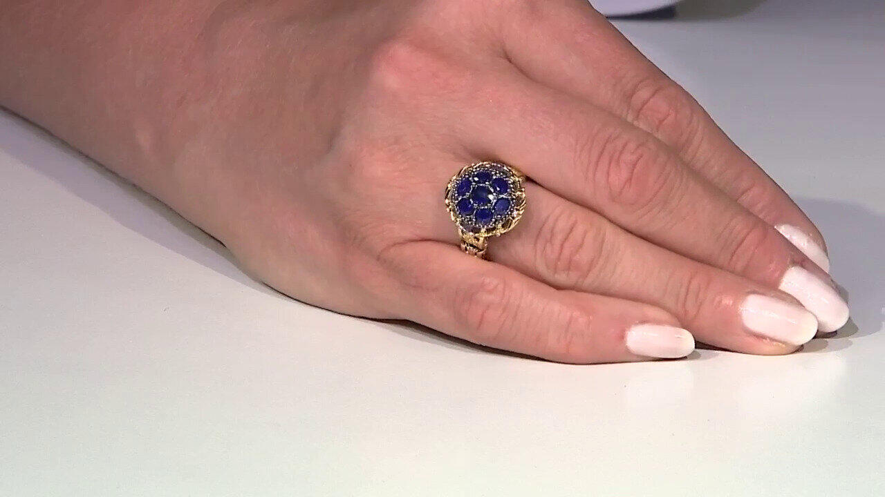 Video Bague en argent et Spinelle bleu cobalt (Gems en Vogue)