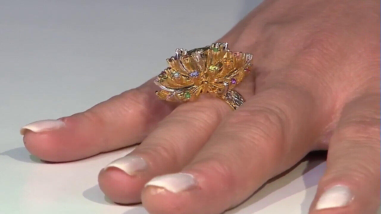 Video Bague en argent et Saphir bleu (Gems en Vogue)