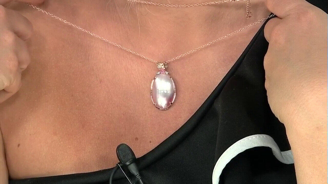 Video Collar en plata con Perla rosa Mabe (Gems en Vogue)