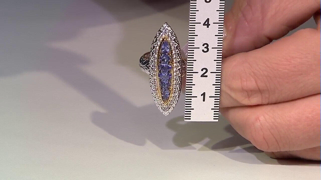 Video Zilveren ring met tanzanieten (Gems en Vogue)