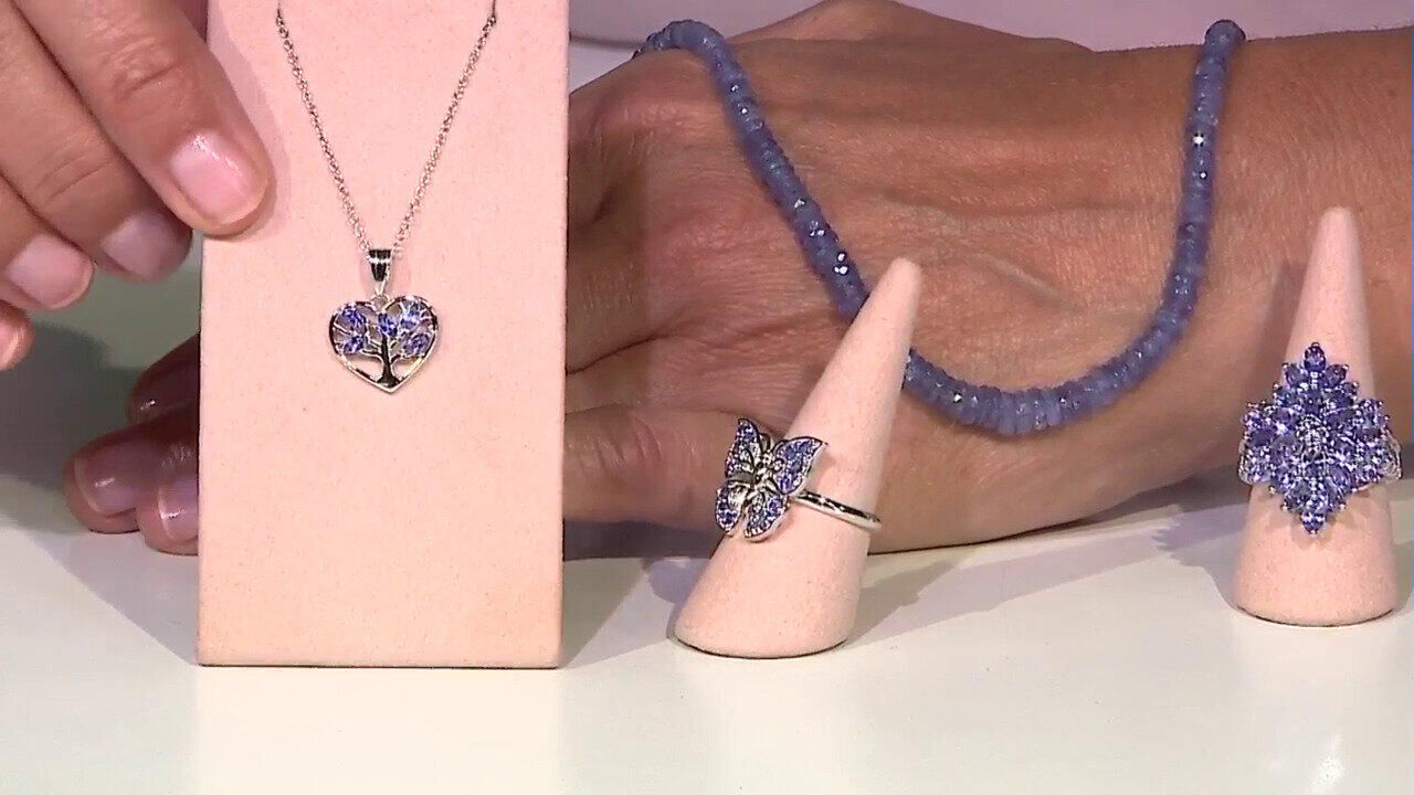 Video Collar en plata con Tanzanita