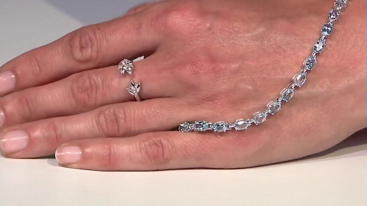 Video Anillo en plata con Topacio blanco