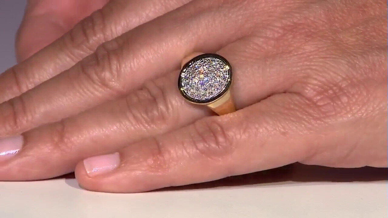 Video Gouden ring met SI2 (H) Diamanten (de Melo)