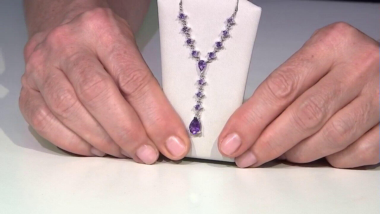 Video Sambia-Amethyst-Silbercollier