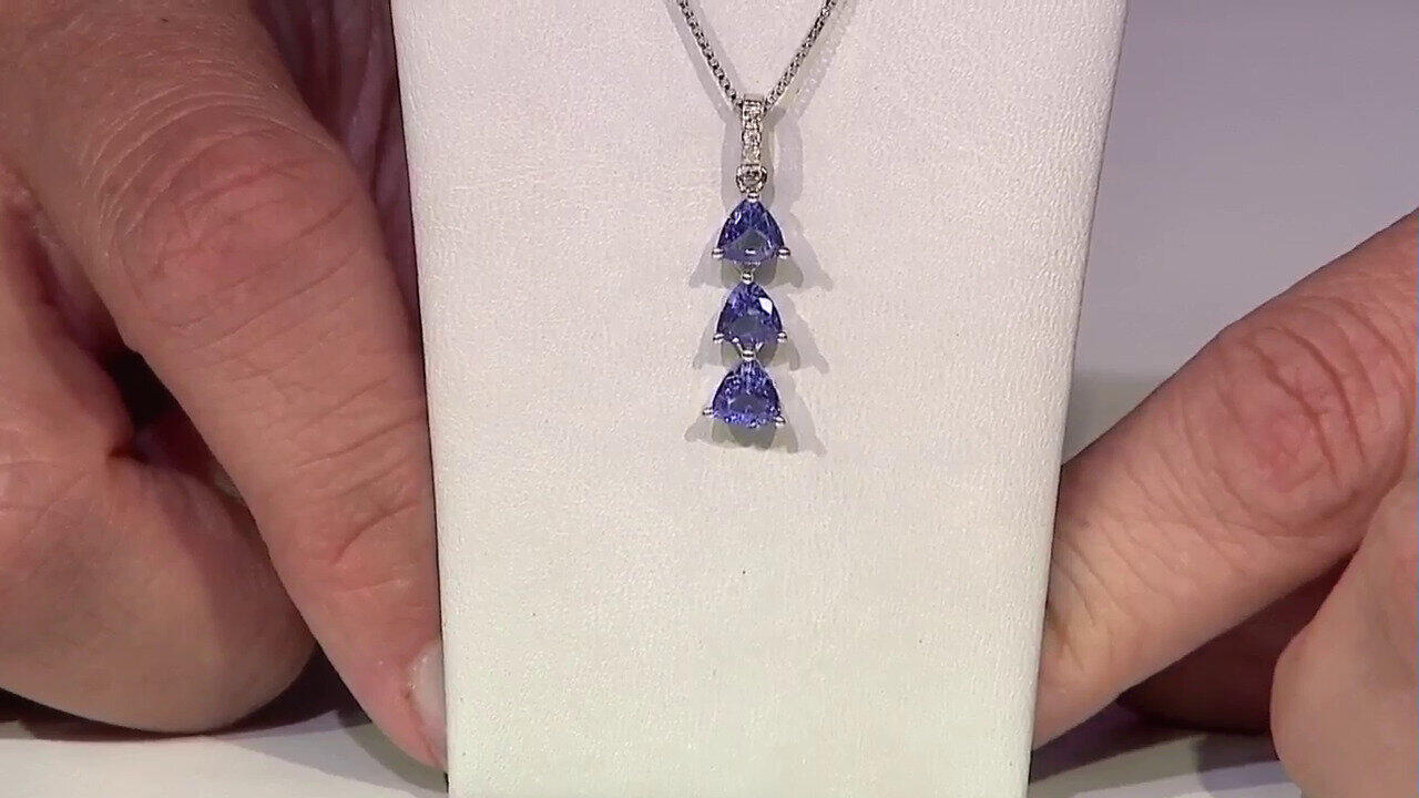 Video Collar en plata con Tanzanita