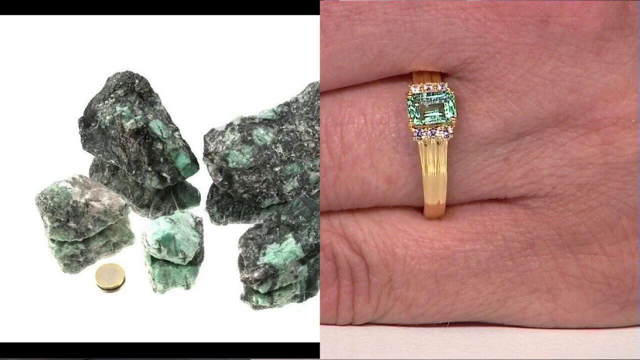 Video Russian Emerald Silver Ring