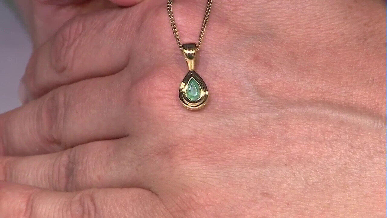 Video Ciondolo in argento con Smeraldo Russo