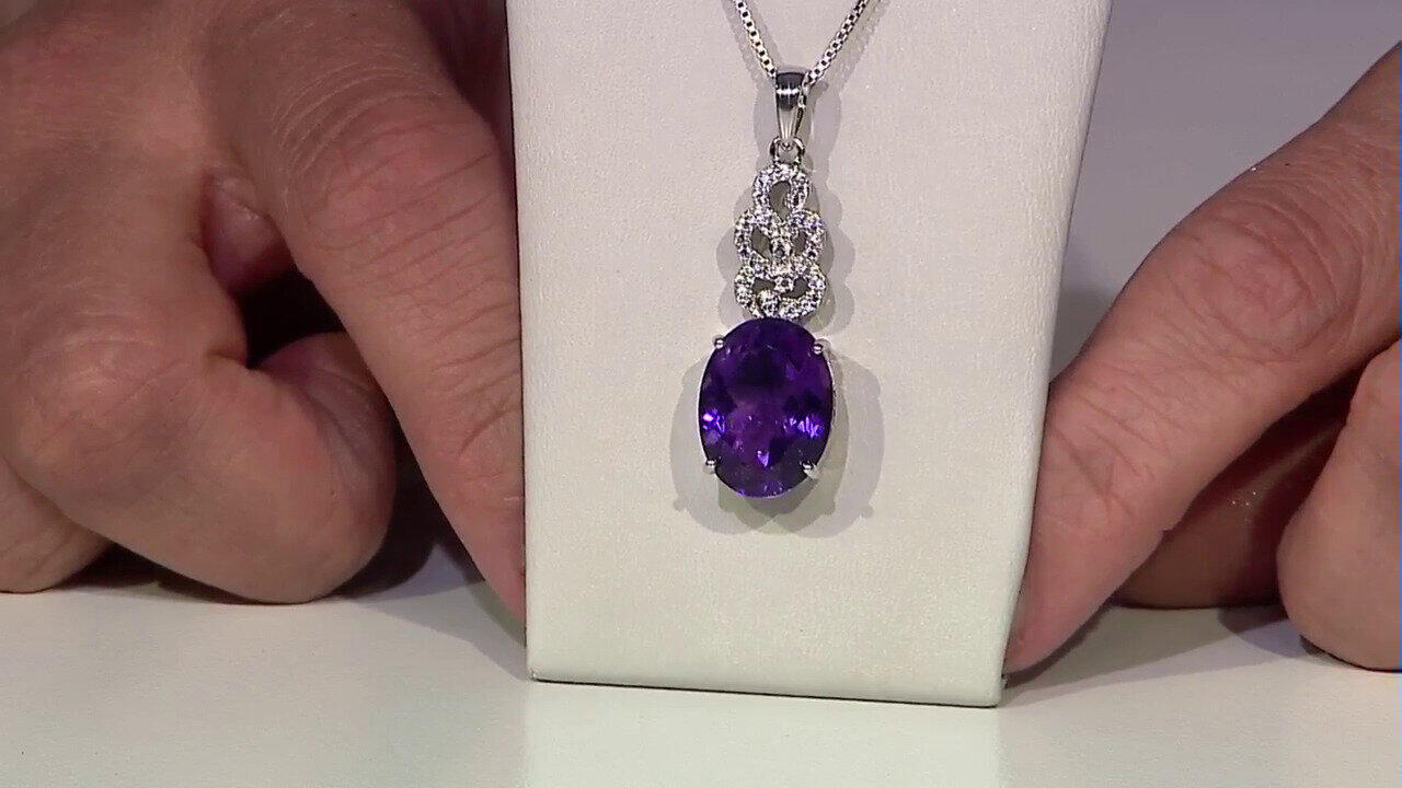 Video Pendentif en argent et Améthyste de Sibérie