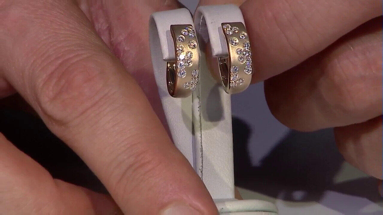 Video Pendientes en oro con Diamante I1 (H)  (CIRARI)