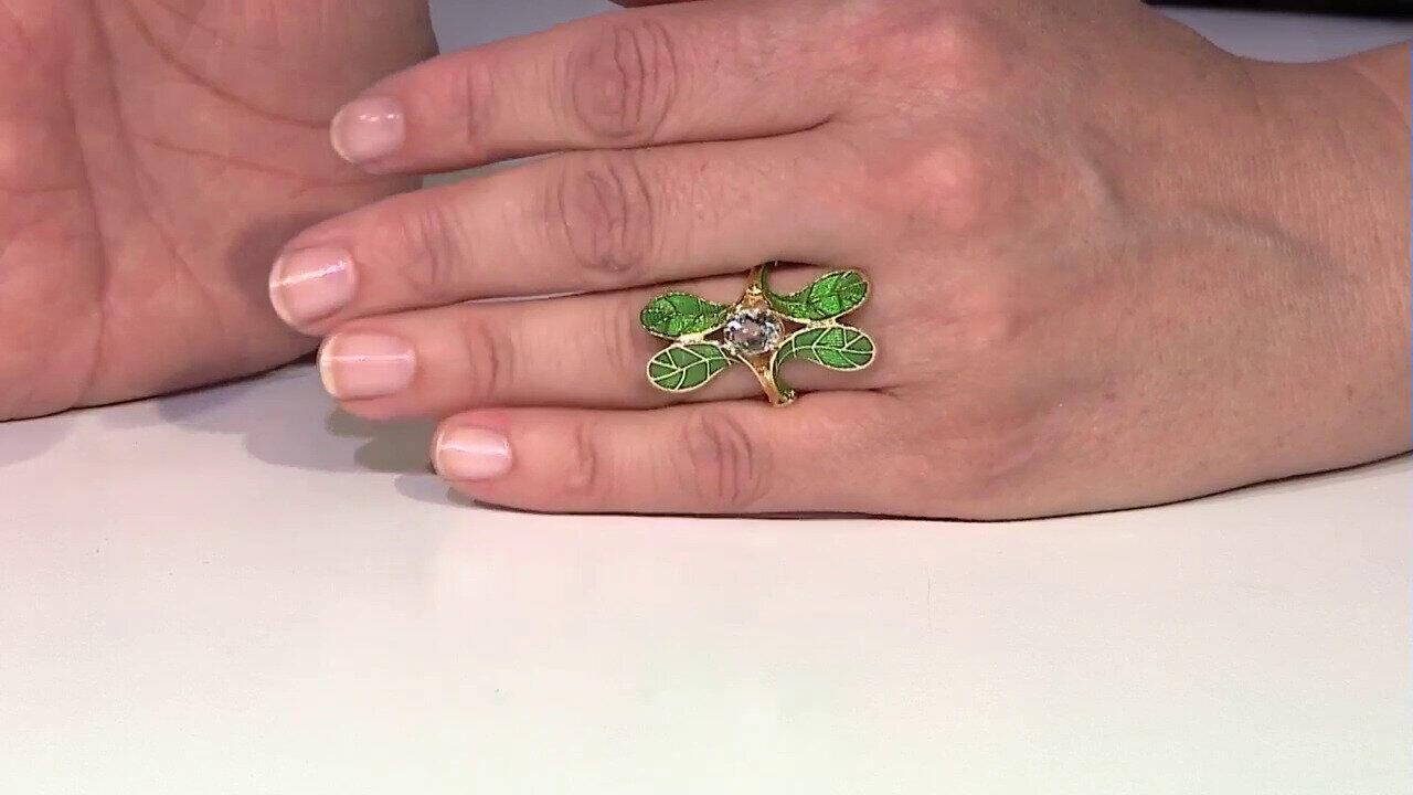 Video Anello in argento con Ametista Verde (Adela Silber)
