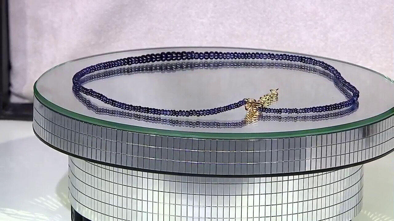 Video Collana in argento con Zaffiro Blu del Madagascar