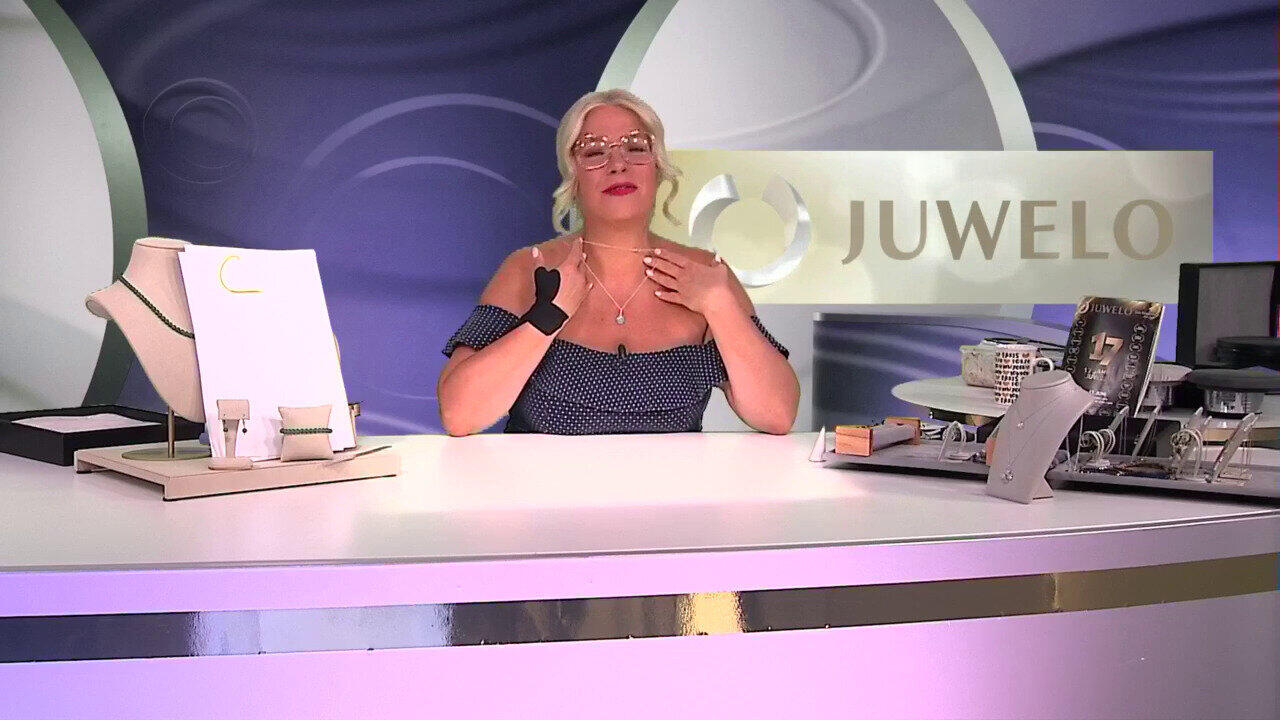 Video Zilveren halsketting met een Aqua Chalcedoon