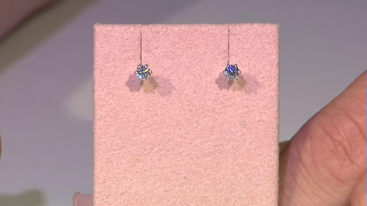 Video Orecchini in oro con Diamante IF (D) (Annette)