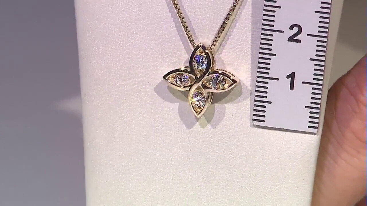 Video 9K SI1 (G) Diamond Gold Pendant (Annette)