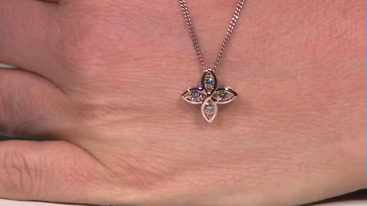 Video Ciondolo in oro con Diamante Rose de France SI1 di Argyle (Annette)
