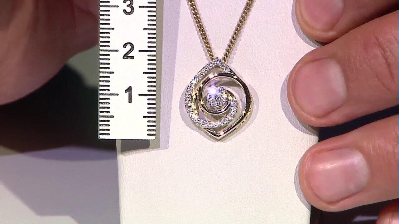 Video Colgante en oro con Diamante SI1 (G) (Annette)