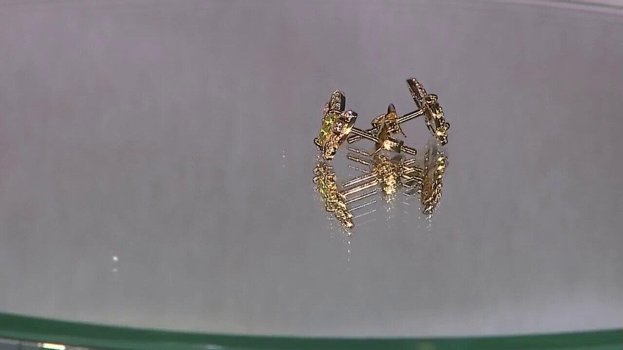Video Boucles d'oreilles en argent et Péridot de Birmanie