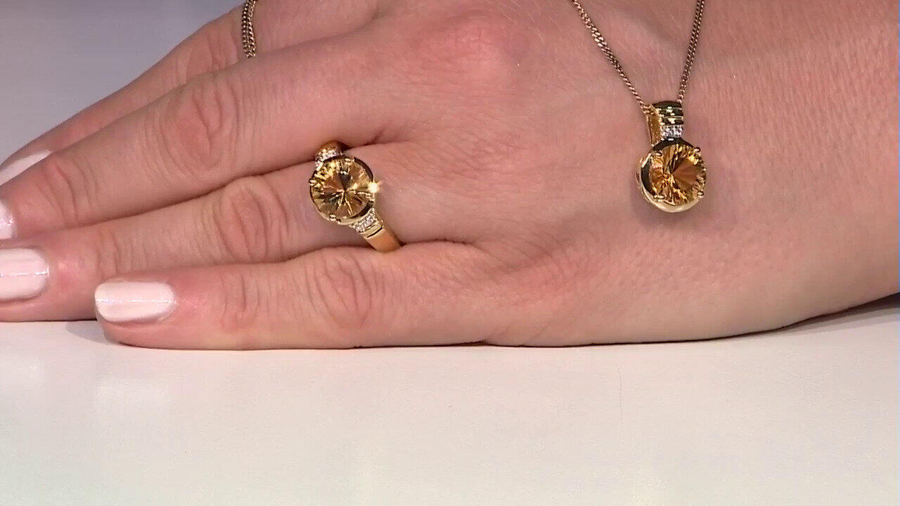 Video Anello in argento con Citrino