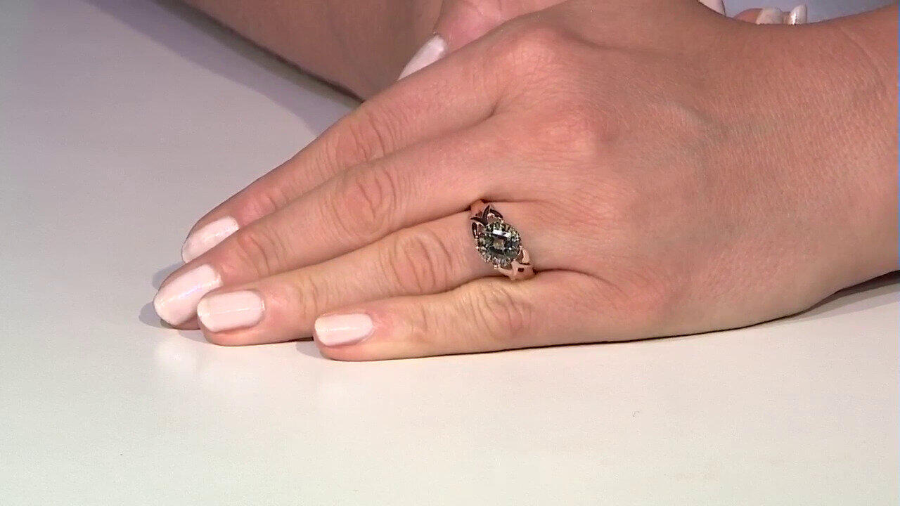 Video Anello in argento con Ametista Verde