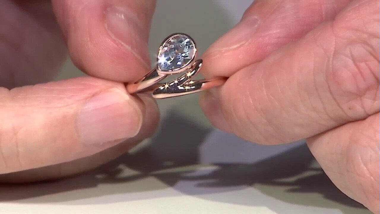 Video Brasilianischer Aquamarin-Goldring (KM by Juwelo)