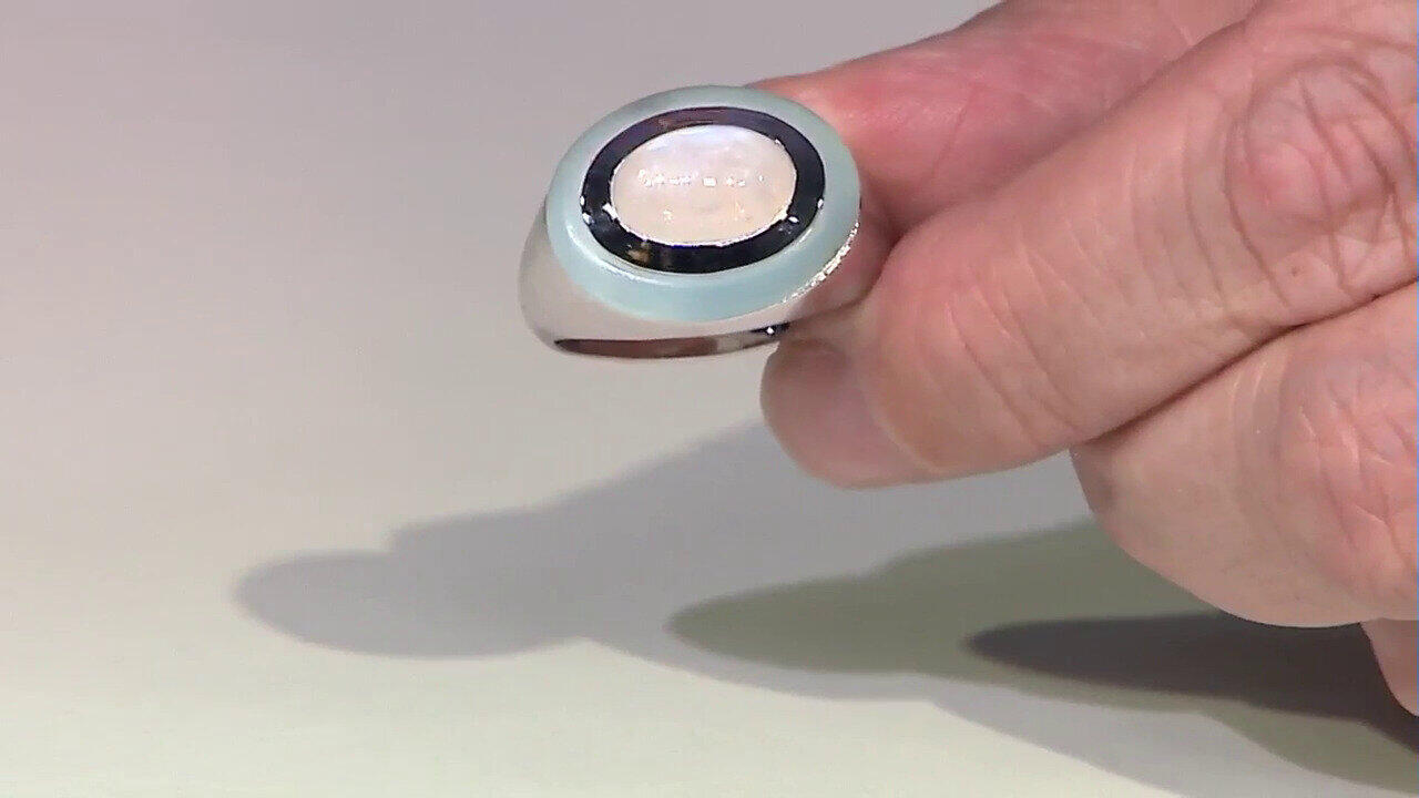 Video Anillo en plata con Calcedonia azul (KM by Juwelo)