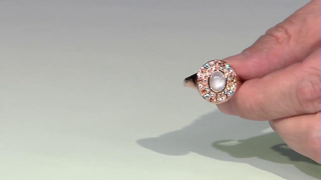 Video Anillo en plata con Piedra de Luna blanca (KM by Juwelo)