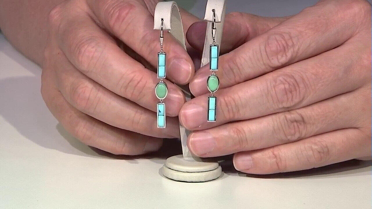 Video Orecchini in argento con Crisoprasio (KM by Juwelo)