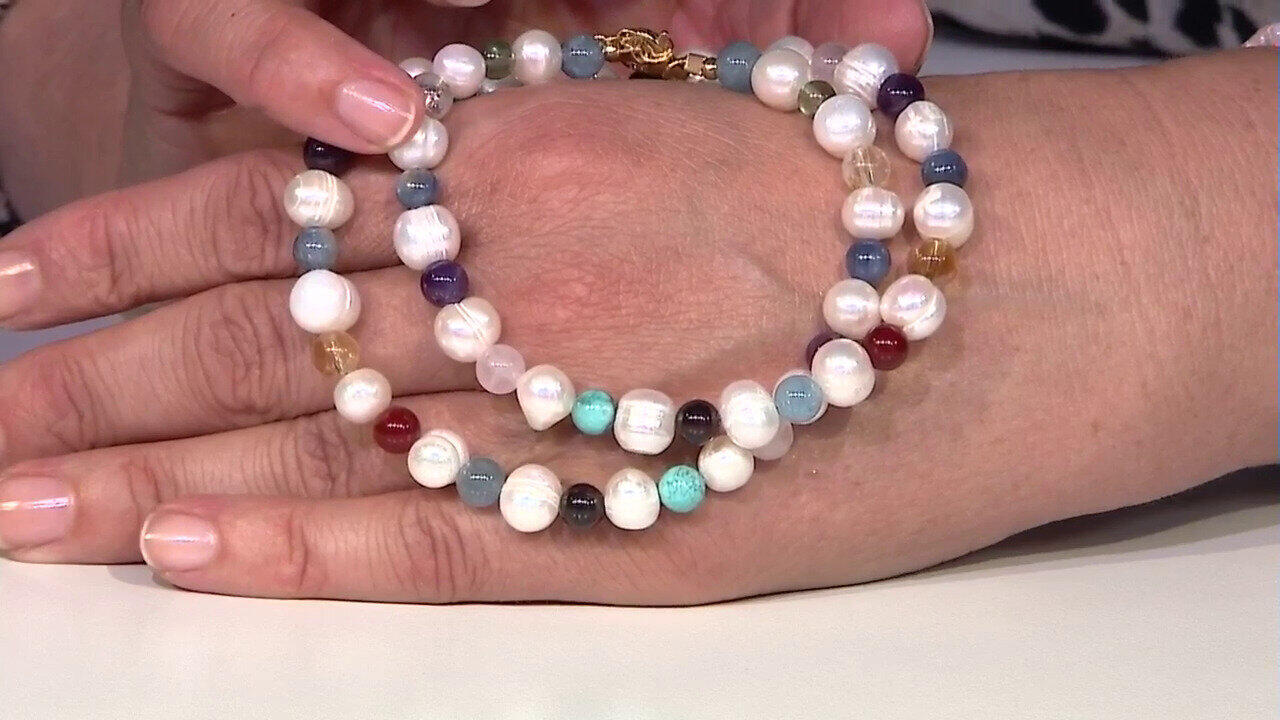 Video Turquoise Silver Necklace (Riya)