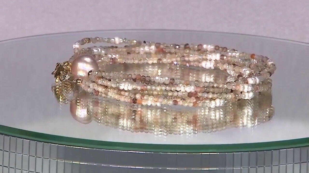 Video Collana in argento con Perla d'Acqua Dolce Pesca (Riya)