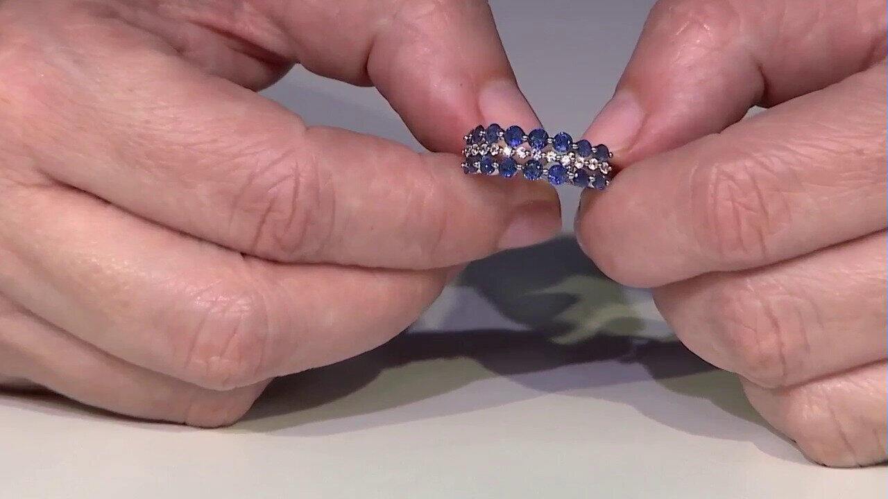 Video Gouden ring met Kanchanaburi saffieren