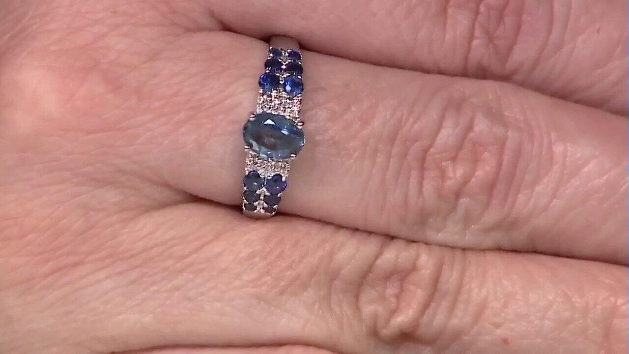 Video Anillo en oro con Zafiro de Kanchanaburi