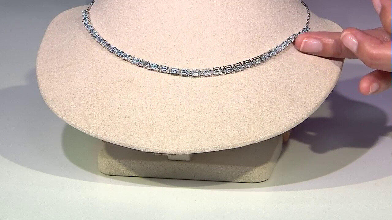 Video Collier en argent et Topaze bleu ciel