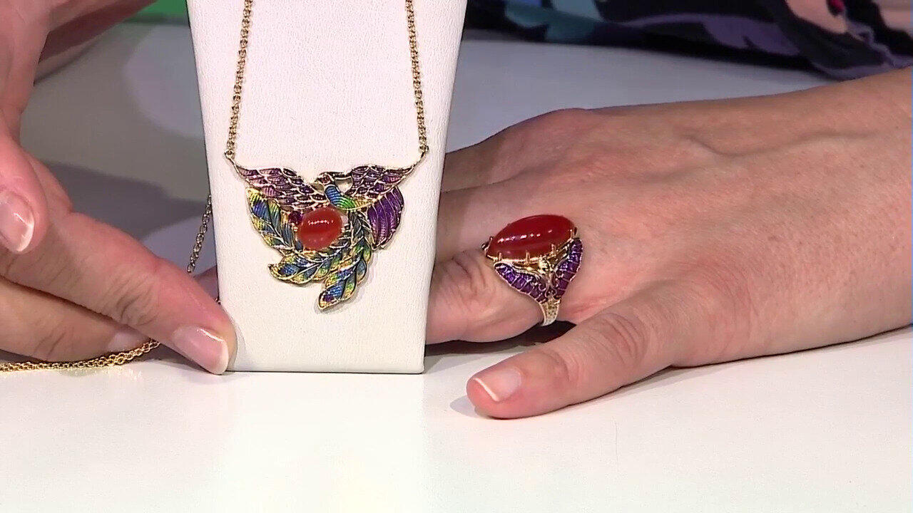 Video Collana in argento con Corniola (Adela Silber)