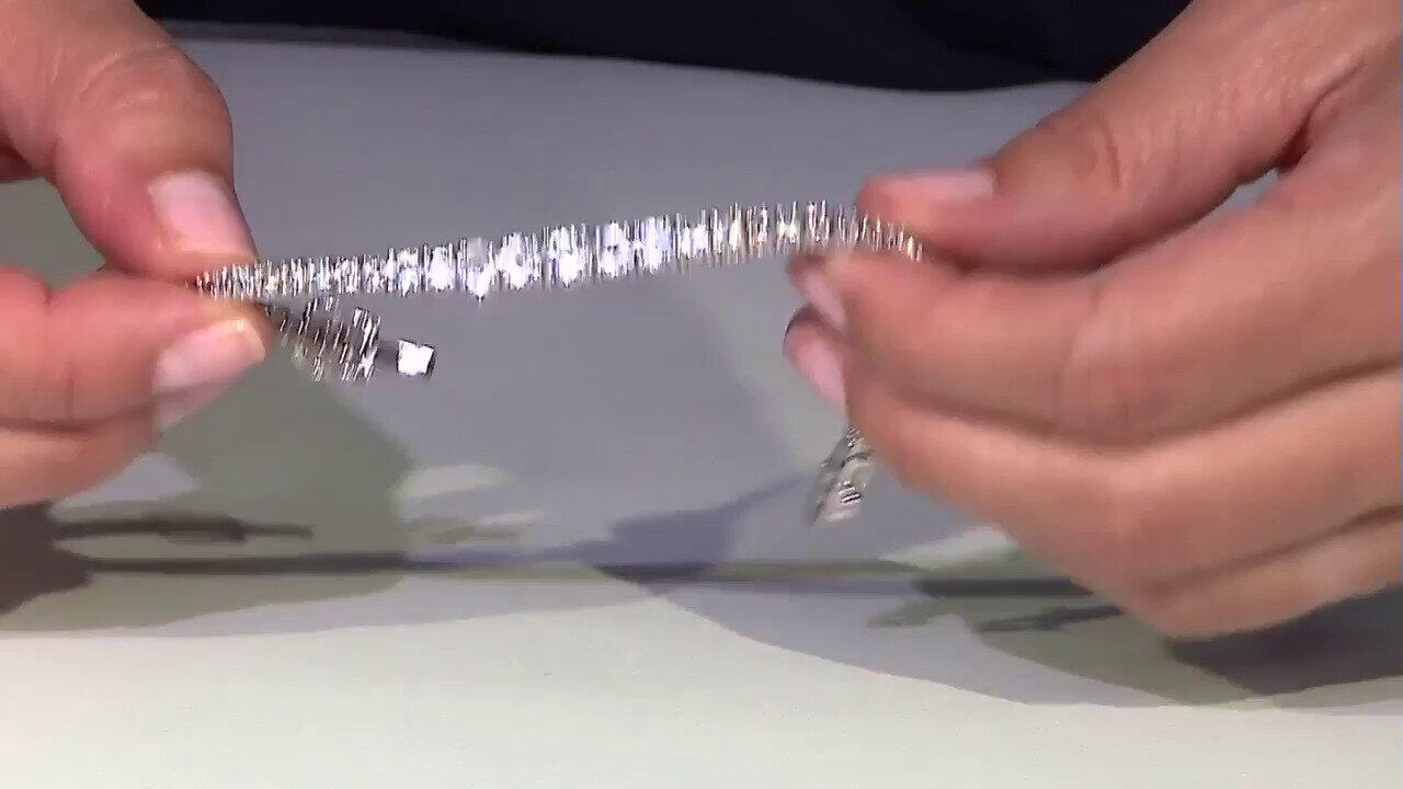 Video Bracciale in argento con Topazio Bianco