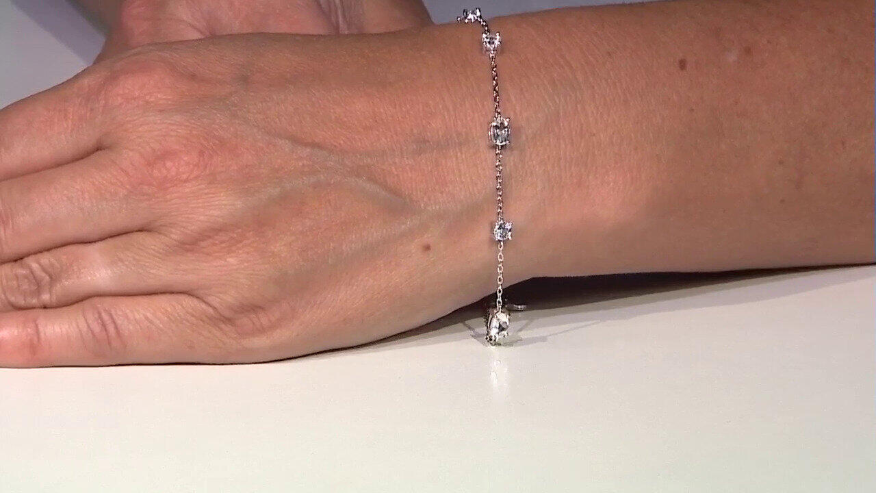 Video Bracciale in argento con Topazio Bianco