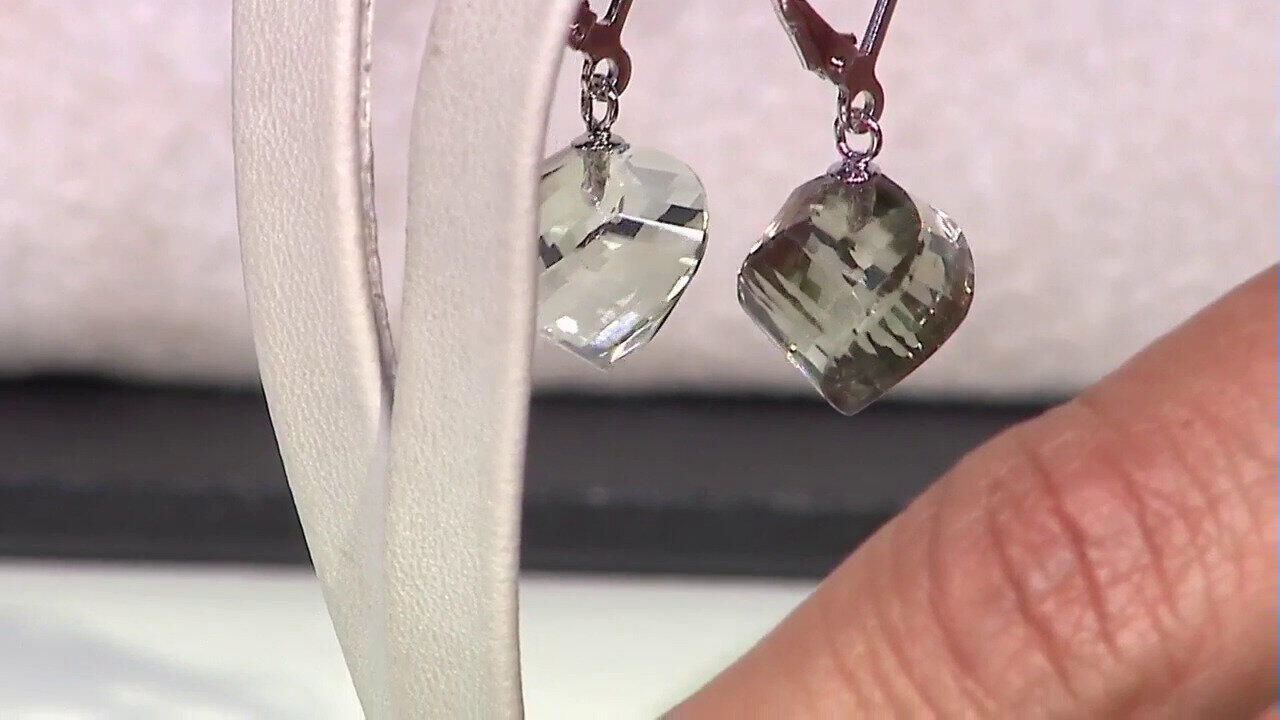 Video Pendientes en plata con Amatista verde