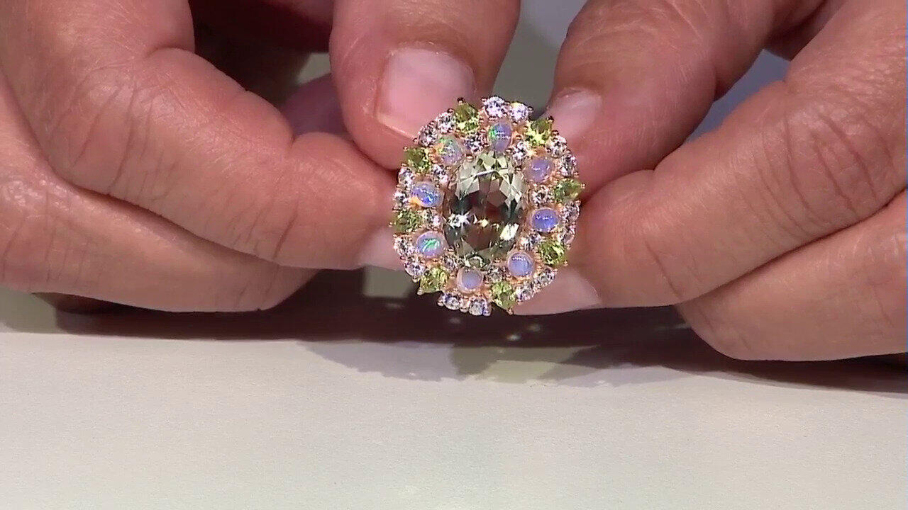 Video Anillo en plata con Amatista verde