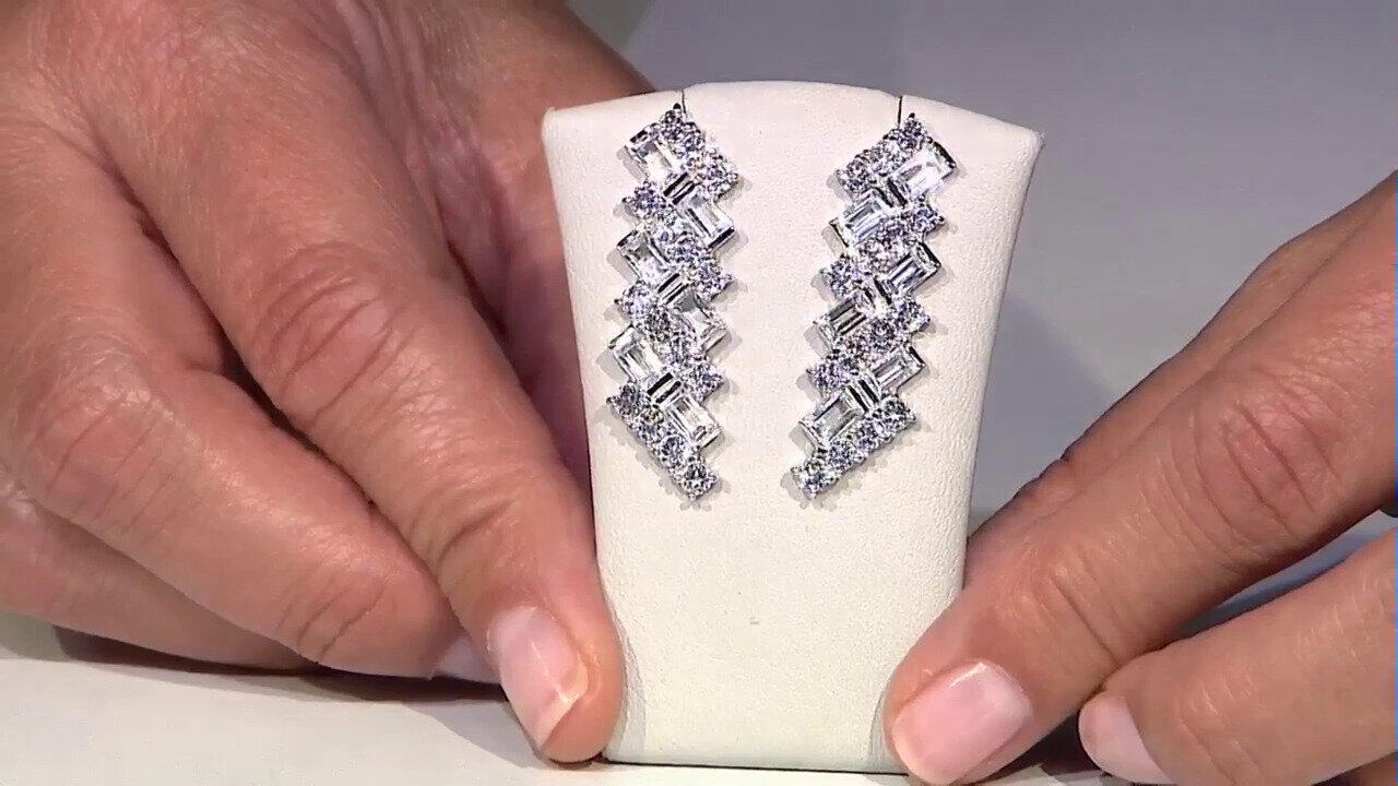 Video Pendientes en plata con Topacio blanco