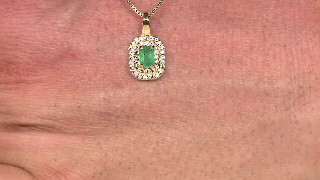 Video Colgante en plata con Esmeralda de Zambia