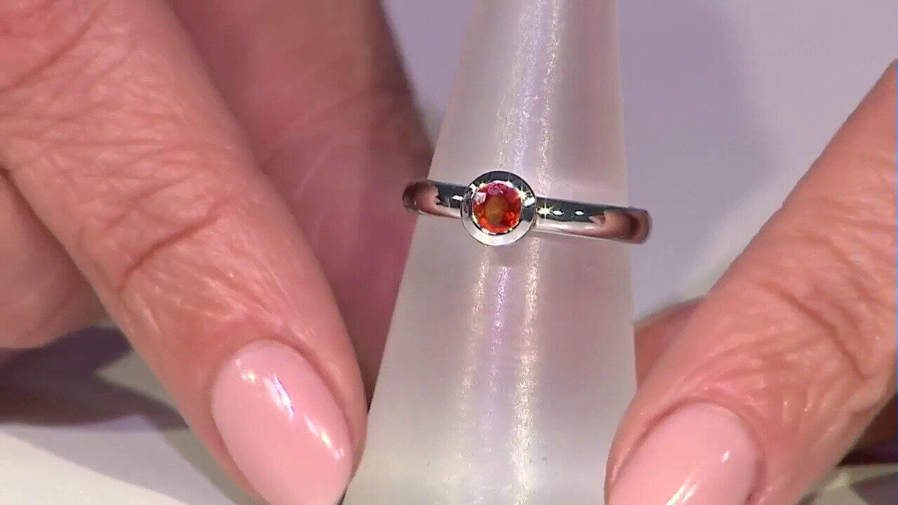 Video Anello in argento con Zaffiro Tramonto