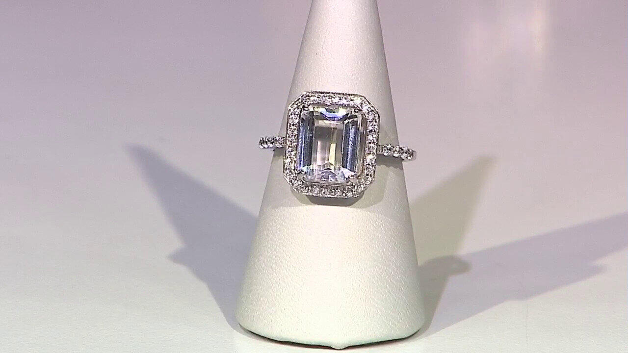 Video Bague en argent et Kunzite jaune canari