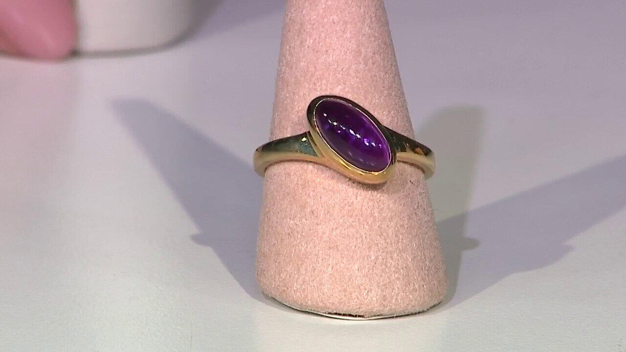 Video Anillo en plata con Amatista de Zambia (MONOSONO COLLECTION)