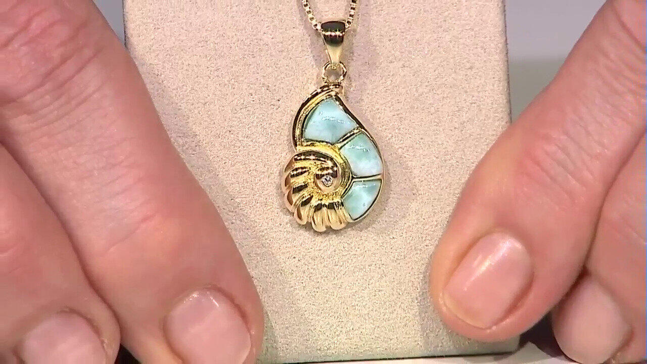 Video Colgante en plata con Larimar