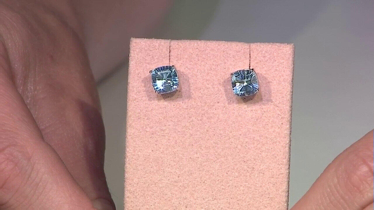 Video Orecchini in argento con Topazio Blu Cielo