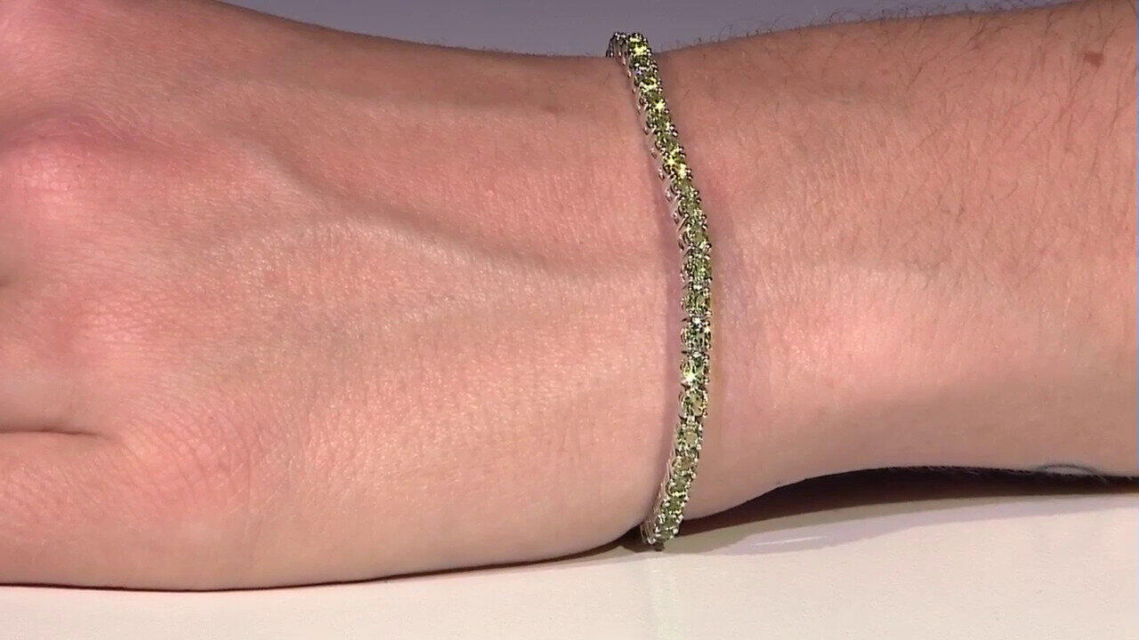 Video Bracciale in argento con Peridoto della Birmania