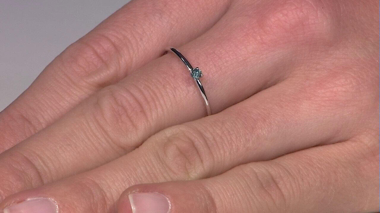 Video Himmelblauer I2 Brillant-Platinring