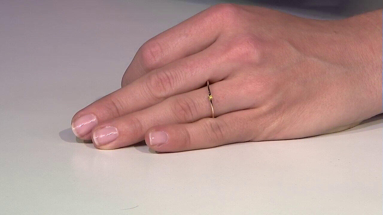 Video Anillo en oro con Diamante amarillo SI2